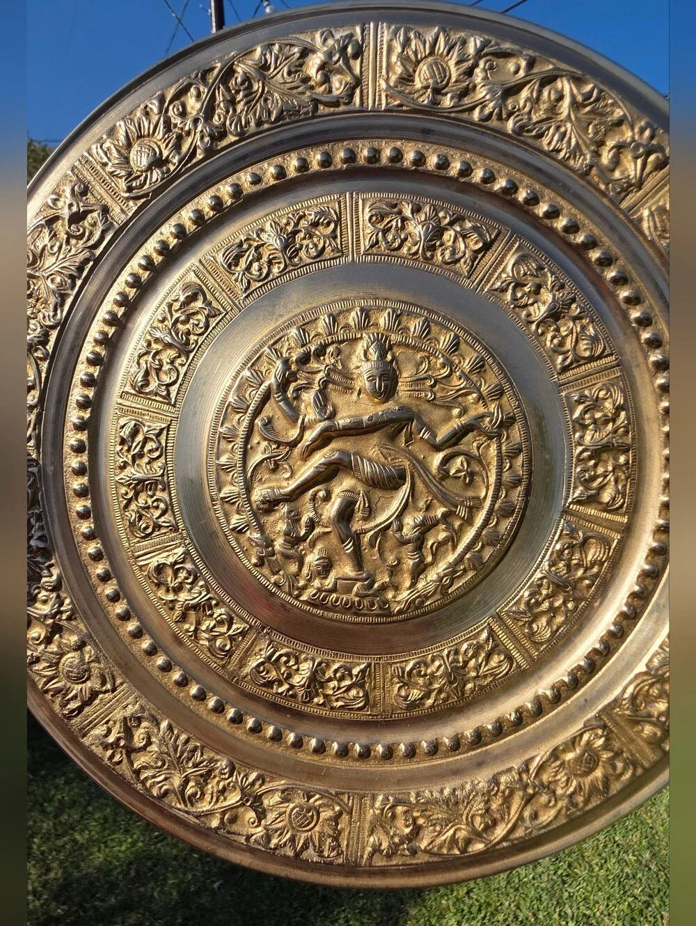 Vintage Indian Brass Wall Plates - Shiva & Ganesha (Set or Separate)